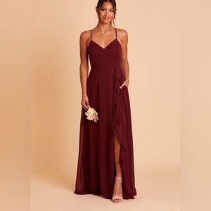 NWT Birdy Grey Theresa XL - Cabernet maroon bridesmaids black tie dress Chiffon